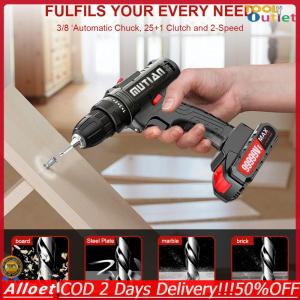 [ToolOutlet]28 in 1 Cordless Drill Set Electric Power Drill 25+1 Clutch Electric Screwdriver Driver Tool with Batteries and Charger