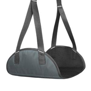 Compact Foldable Foot Rest For Traveler Airplanes Train Use Breathable Mesh Support Portable Design Quick Installation