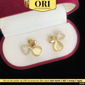 Bông tai nữ Cỏ 3 lá Clover xinh xắn dễ thương ORI ACCESSORIES B146