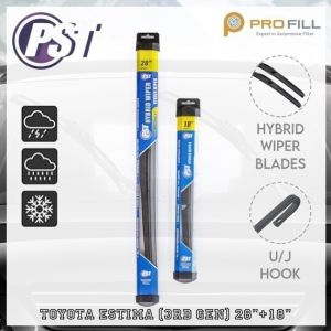 PST Hybrid Wiper Blade Set [Rubber Type] - Toyota Estima (3rd Gen) 2.4 2006-19 28"+18"
