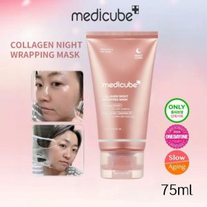 [SG]Medicube Collagen Night Wrapping Mask 75ml Korean Overnight Sleeping Mask Niacinamide Ceramide Hydrating Firming Anti-Aging Facial Mask