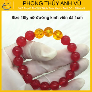 Vòng mã não đỏ tam hợp dần ngọ tuất - size 8 10 12ly cho người mệnh hỏa mệnh thổ - có khai quang điểm nhãn may mắn tài lộc - PHONG THỦY ANH VŨ