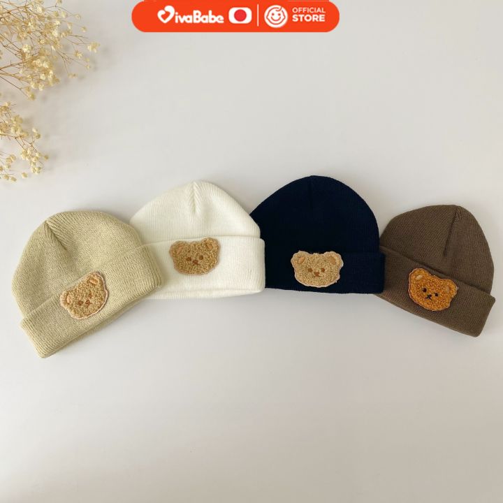 Cute Bear Baby Knitted Hat Newborn Soft Hat Ear Protection Infant