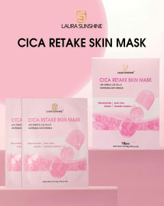 Hộp 10 miếng mặt nạ cấp ẩm dưỡng da Laura Sunshine Cica Retake Skin Mask 25g