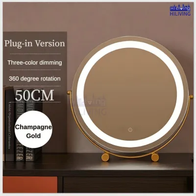 🌟SG STOCK🌟360° Rotating Makeup Mirror Desktop LED Makeup Mirror Smart Touch Dimmable Makeup Mirror
