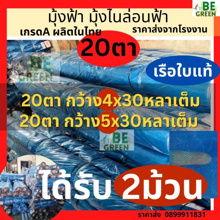 มุ้งลาน มุ้งเขียว 20 ตา หน้ากว้าง 4-5 เมตร