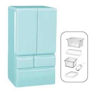 Miniature Double Door Refrigerator Toy For Kids Pretend Play Realistic Functional Design for Dollhouses Kitchen Display