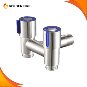 Dual Faucet SUS304 Stainless Twin Control Valve 1/2 x 1/2 x 1/2 Bathroom Water 2-way Inlet Multi-Function Bidet Shower Faucet
