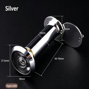 200-Degree Security Door Viewer Peephole For Front Door W/Privacy Cover Optical Glass Lens