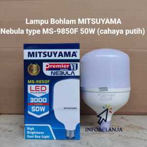 Bohlam Lampu LED Bulb 50 Watt Mitsuyama MS-9850F Cahaya Putih Nebula Series SNI Original