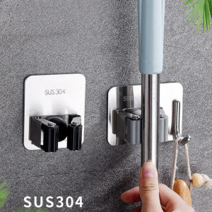 Móc Treo Kẹp Chổi INOX 304 Móc Dán Tường Siêu Chắc Thiết Kế Hiện Đại