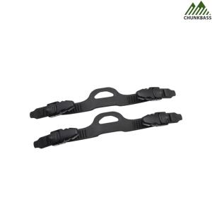 【Chunkbass】1Pair Diving Fin Strap with Quick Release Buckles Fin Flippers Strap TPR Black Fin Strap for Underwater Diving Swimming