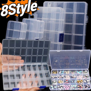 Earring Bead Jewelry Storage Box Transparent Plastic Organizer Case Adjustable Compartments Container for Jewelry Findings Rings