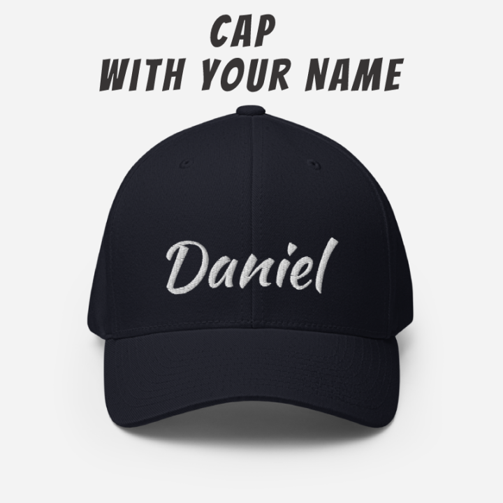 Baseball Cap with Free Personalised Name Embroidery Topi Nama