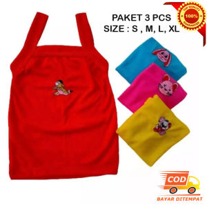 Kaos Singlet Anak Karakter Bordir isi 6 Pcs / Kaos dalam anak karakter / kaos dalam anak perempuan / kaos singlet anak perempuan / fashion anak lucu / perlengkapan bayi