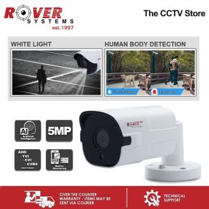 Rover Systems 5MP Bullet  XVI Dual Light Outdoor CCTV Camera | Human Detection feature | Required 5MP resolution DVR