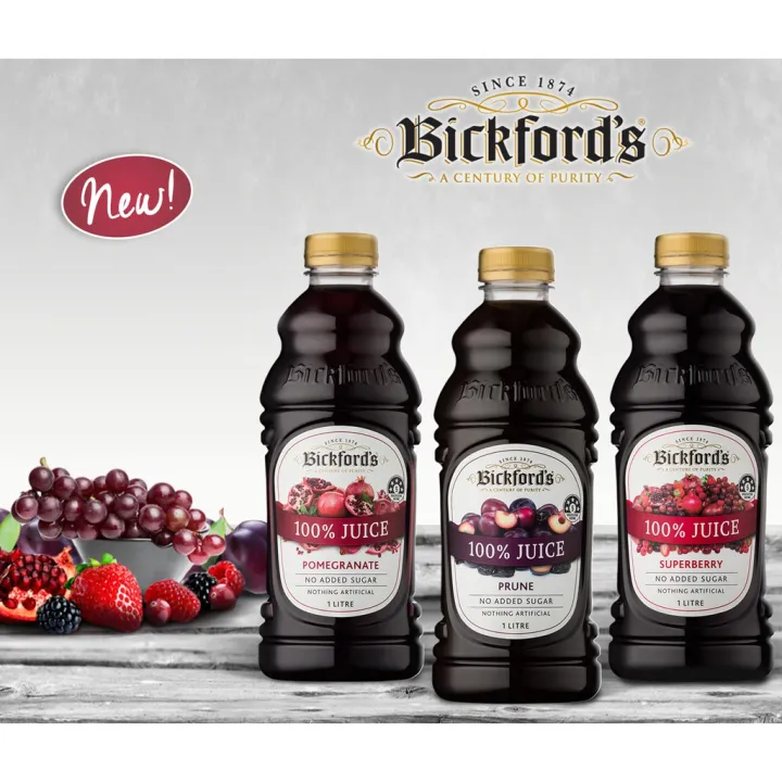Bickfords Pure Cherry Juice Drink - 1L Bottle - Made In Australia-541651