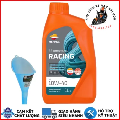 Nhớt Repsol Racing 10W40 dành cho xe số PKL nhập khẩu Tây Ban Nha [Mua 5 tặng 1 phểu]