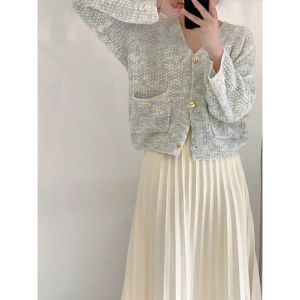 B3869 Soft Tone Colourful Knit Cardigan