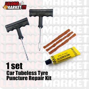 Car bike Tubeless Tyre Puncture plug Repair DIY Kit | Emergency Tires work tools | Penampal Tayar Kereta Bocor Berlubang 補胎膠條