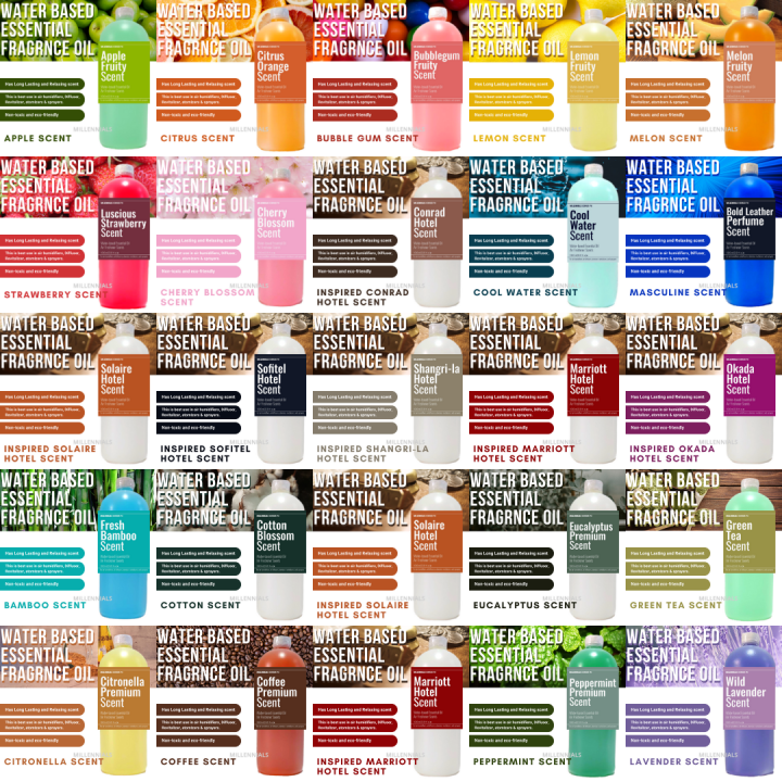 1 Liter Water Based fragrance essential oil air freshener scents for