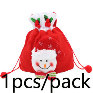 (1 piece/pack) 20 * 22cm Christmas wool ball tie rope apple bag Christmas decoration bag Holiday New Year clothing matching bag