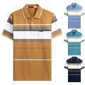 Áo thun có cổ trung niên có túi, áo polo nam cotton ngắn tay trung niên đẹp, chất lượng, vải dày. 