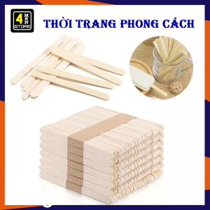 Bộ 10 Que Kem Gỗ - Set 10 Que Đè Lưỡi Làm Mô Hình Decor Nhà Cửa Que kem Wax Lông  Phết Sáp Tiện Lợi / Combo 10 QUE GỖ WAX LÔNG chuyên dùng để wax lông toàn thân tiệt trùng an toàn khi sử dụng