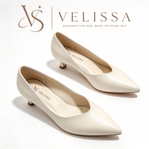 Giày cao gót nữ VELISSA kiểu Pháp mũi nhọn gót kitten heel gót cao 5cm sang trọng đi làm đi chơi