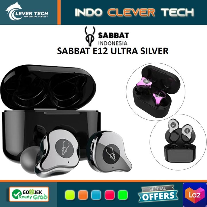 True Wireless Earbuds TWS Sabbat E12 Ultra Electroplating - Silver ...