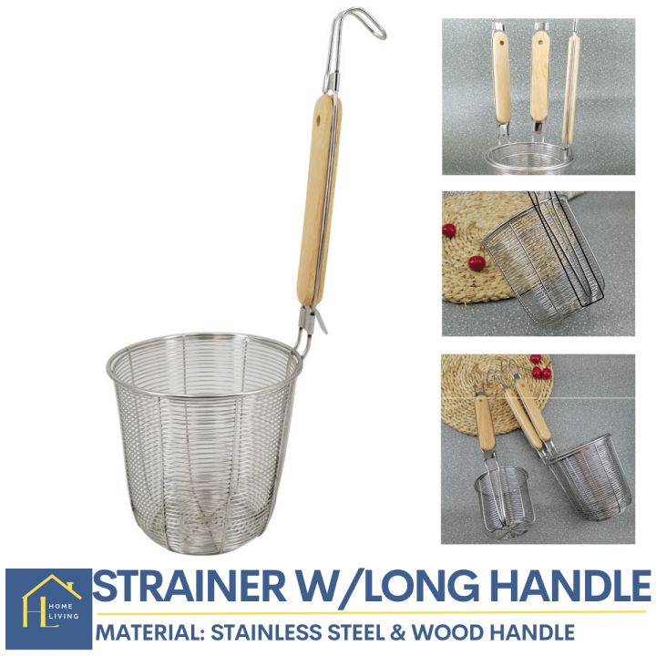 STRAINER WITH LONG HANDLENoodles strainers/Basket Stainless Steel/hot