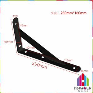 HB Heavy Duty Shelf Bracket Wall Mount 90° Brackets for Floating Shelf