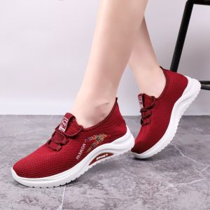 Korean Ladies Casual Sports Shoes Round Toe Flat Four Seasons Rubber Shoes