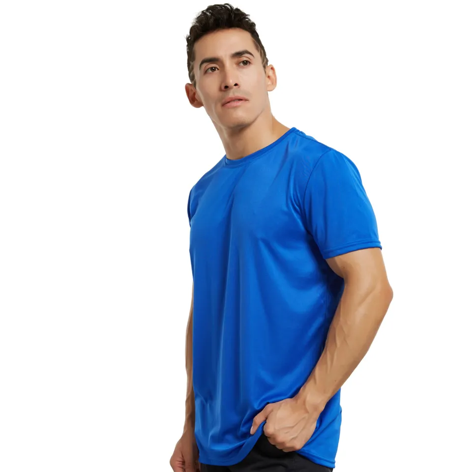 ACTIVE-DRY Mens Shirt Sport Activewear Dri Fit Men Shirt Quick Dry  Sportswear Gym Training Running Jogging Workout Clothes Shirt T-Shirt  Classic Sport Fashion