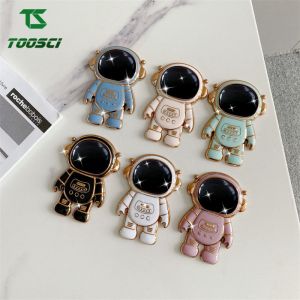 Fashion 3D Astronaut Folding Back Hanging Bracket Universal Mobile Phone Bracket Simple Cute Cartoon Grip Bracket Phone Expanding Stand Smartphone Phone Finger Holder For iPhone OPPO VIVO Xiaomi Redmi Huawei Infinix Samsung Galaxy