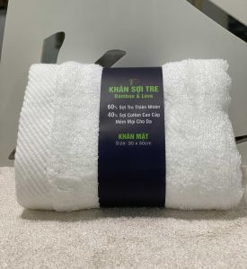 Khăn mặt sợi tre cao cấp Bamboo&love 30x50cm