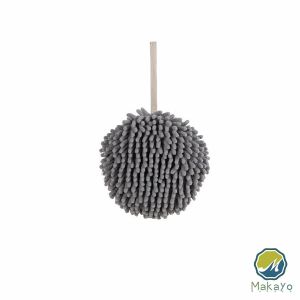 Makayo ผ้าเช็ดมือ ผ้าไมโครไฟเบอร์ แบบตัวหนอน นุ่มดูดซับน้ำได้ดี ผ้าเช็ดมือทรงกลม towels