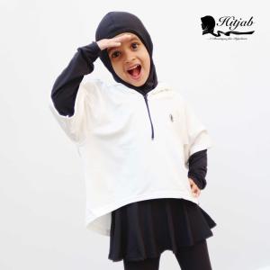 Hitjab - Hoodie Asimetris Anak Olahraga Muslim Atasan Luaran Sport Kids 0293