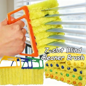 Window Blind Cleaner Brush With Microfiber Cloth Multi-slot Design For Efficient Dust Removal