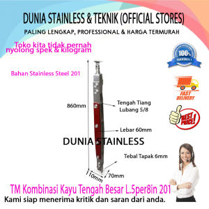 Tiang Minimalis Kombinasi Kayu Tengah Besar L.5per8in 201 aksesories interior