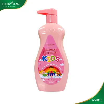 SỮA TẮM GỘI THẢO DƯỢC KIDS 3 IN 1 - LUCKY STAR - CHAI HỒNG 650ml