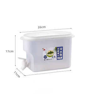 【luckbears】กระติกน้ำเย็นในตู้เย็น กาต้มน้ำเย็นพร้อมก๊อกน้ำ กาต้มน้ำเย็น ตู้กดน้ำทรงสี่เหลี่ยม 3500ml ถังน้ำ ถังน้ำใส่น้ำร้อน