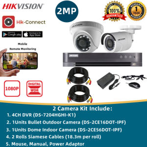 Hikvision CCTV Camera Package Set 2MP Full HD IR Outdoor Camera CCTV Security Systems 4/8 Channel Complete CCTV Kit