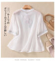 LUCKIN STORE Phụ nữ hàng đầu Tay áo ngắn thêu Phụ nữ mùa hè Slim T-shirt 2026 Áo sơ mi mới cộng với kích thước hàng đầu Cotton Women's Top Blouse Women Quần áo năm mới 2026 Hanfu women chinese  Cô gái áo đỏ cny top. 