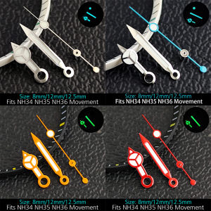 new NH35 Needle Watch Accessories Watch Pointer NH36 Hands Pointer green/blue luminous suitable for NH35/NH36/NH38/NH70 movement high-quality