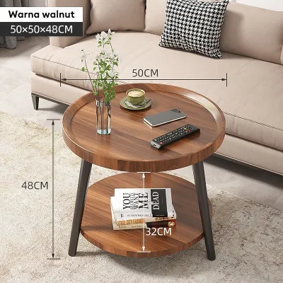 Meja Kopi Bulat Meja Ruang Tamu Meja Kecil Coffe Table Meja kopi Minimalis Meja kopi bergaya Nordik