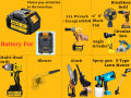 KEELAT KID005 1/2 Inch Cordless Impact Wrench With Screwdriver Impact Drill Function Rechargeable Battery. 