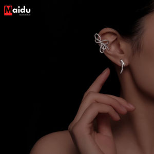 ต่างหูผีเสื้อหู Needel หนีบกระดูกหูสำหรับผู้หญิงล่าสุด ประดับโบว์ต่างหูเทพธิดา