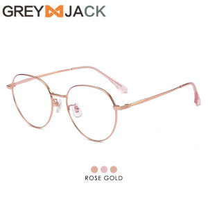 Grey Jack Kacamata Titanium Style Oval Fashion Wanita Bisa Minus Antiradiasi Blueray Photocromic Bluecromic 98299