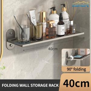 [SG Seller]No-Drill Washstand Mirror Front Organizer Bathroom Storage Rack Wall-Mounted Bathroom Organizer